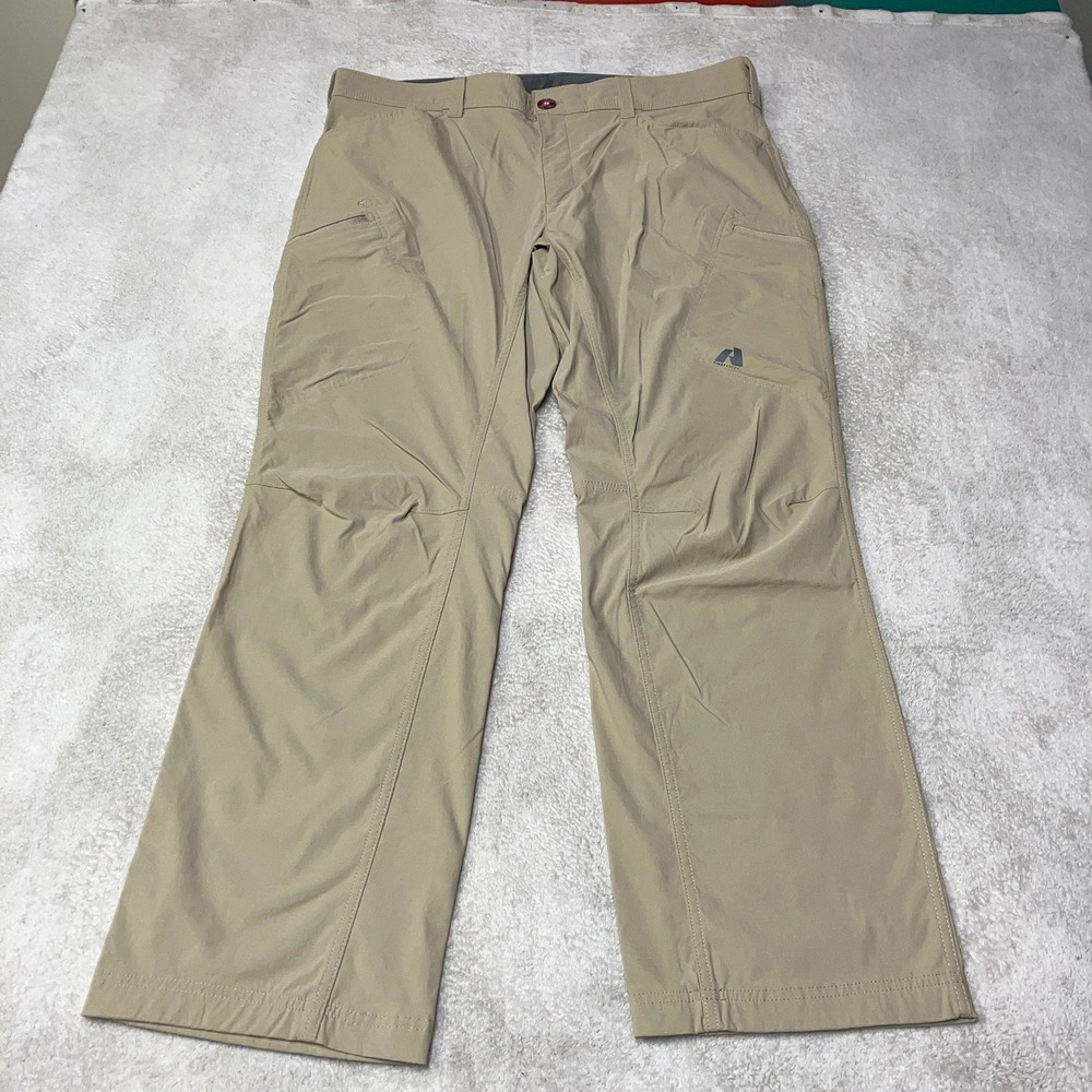 Eddie Bauer First Ascent Guide Pro Beige Tan Khaki Hiking Pants Mens 38x32